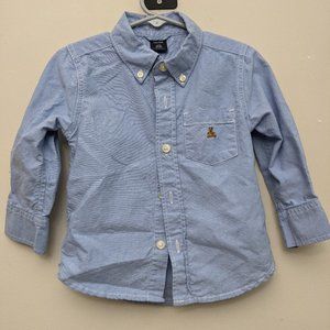 BabyGap Brannan Bear Blue Button Up - EUC - 18-24m